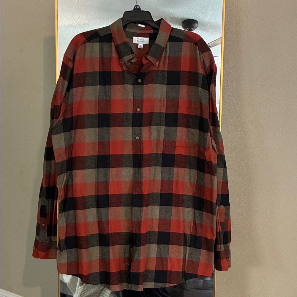 Buffalo David Bitton Men's Checkered Shirt - Red, Black, and Brown